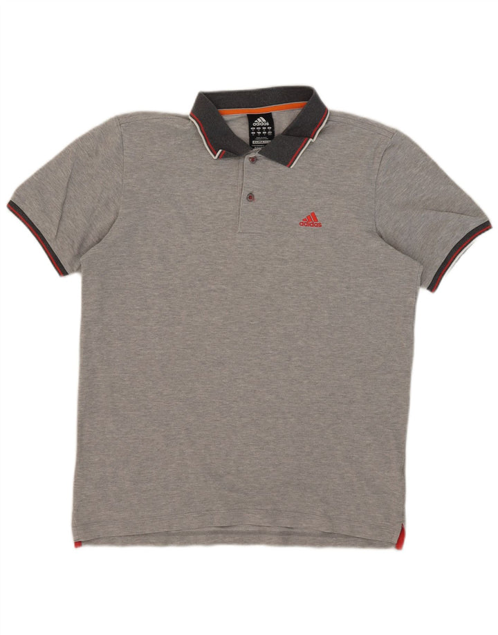 Adidas Masculino Clima 365 Polo Camisa Cinza Médio Algodão
