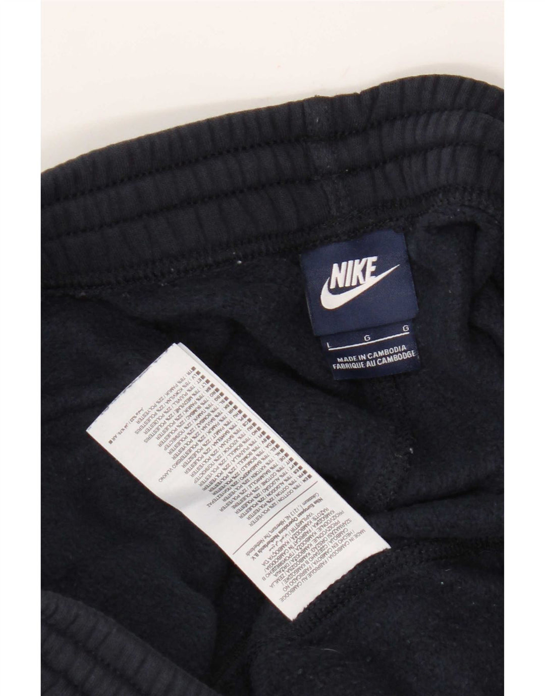 Calça de treino masculina Nike joggers grande algodão azul marinho