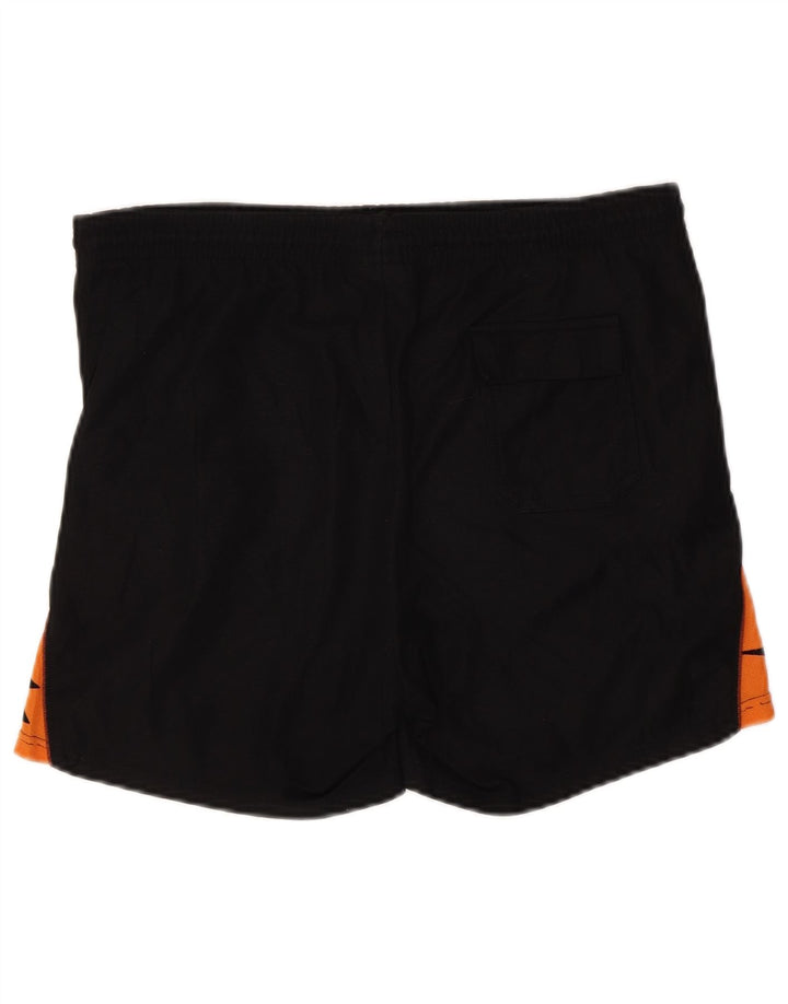 DIADORA Mens Graphic Sport Shorts Large  Black Colourblock Polyester