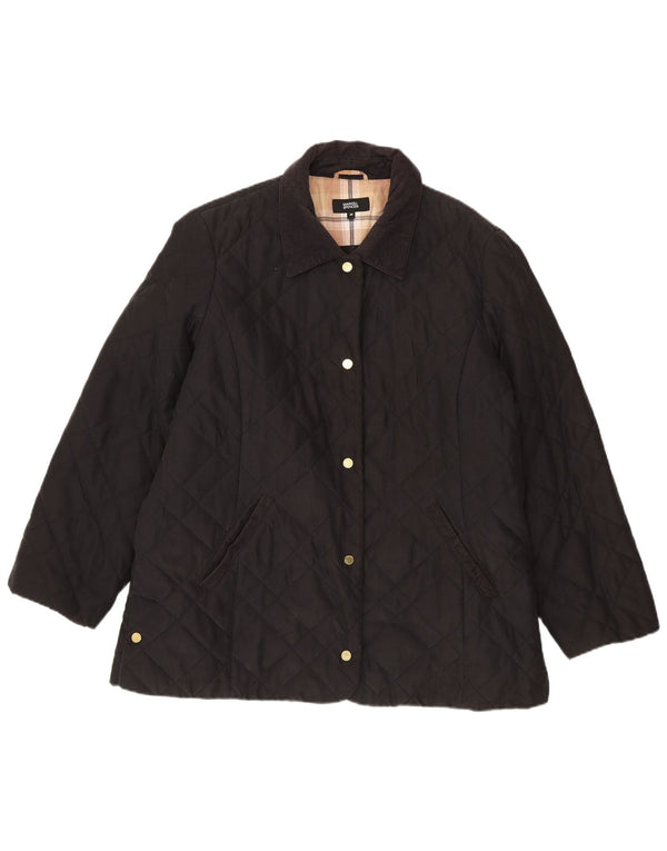 Jaqueta acolchoada feminina Marks & Spencer UK 20 2XL poliéster preto