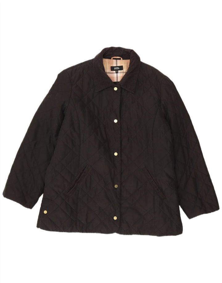 Jaqueta acolchoada feminina Marks & Spencer UK 20 2XL poliéster preto
