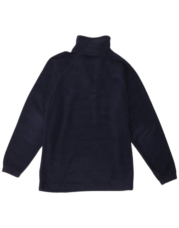 Kappa Mens Zip Neck Fleece Jumper Pequeno Poliéster Azul Marinho