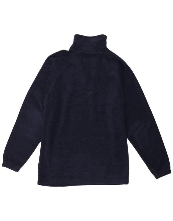 Kappa Mens Zip Neck Fleece Jumper Pequeno Poliéster Azul Marinho