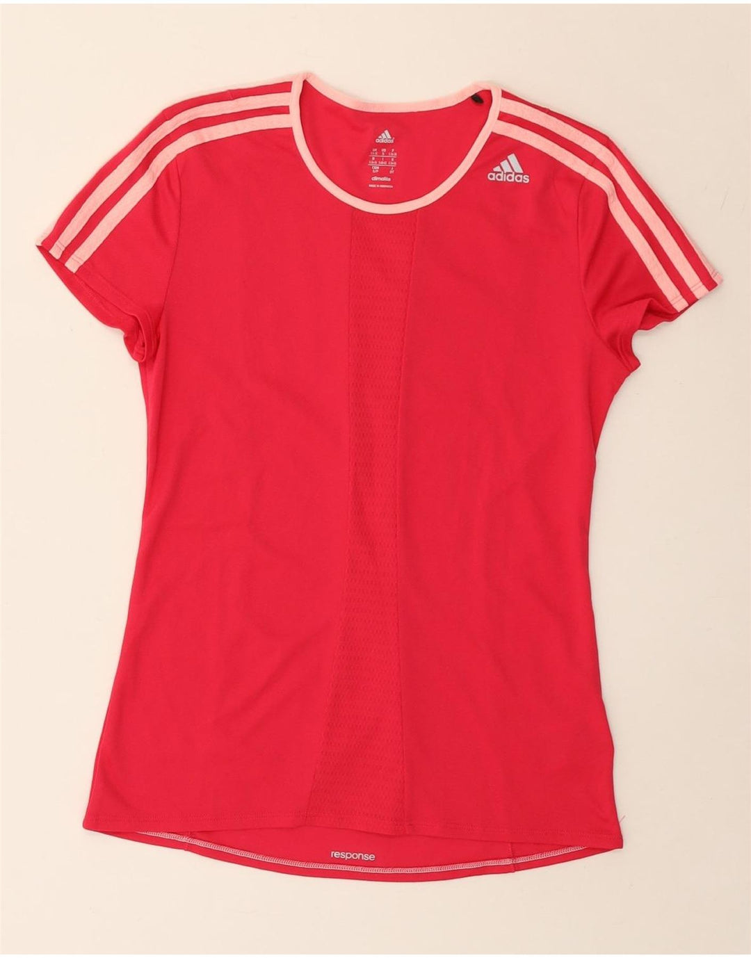 Camiseta Feminina Adidas Climalite Top UK 8/10 Pequena Rosa Poliéster
