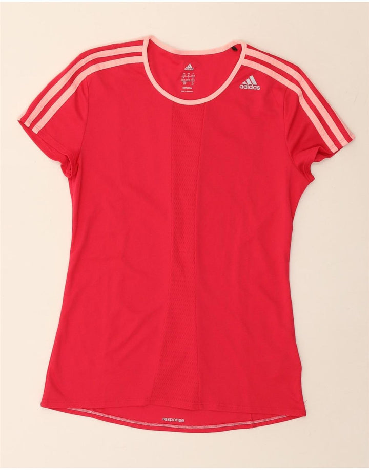 Camiseta Feminina Adidas Climalite Top UK 8/10 Pequena Rosa Poliéster