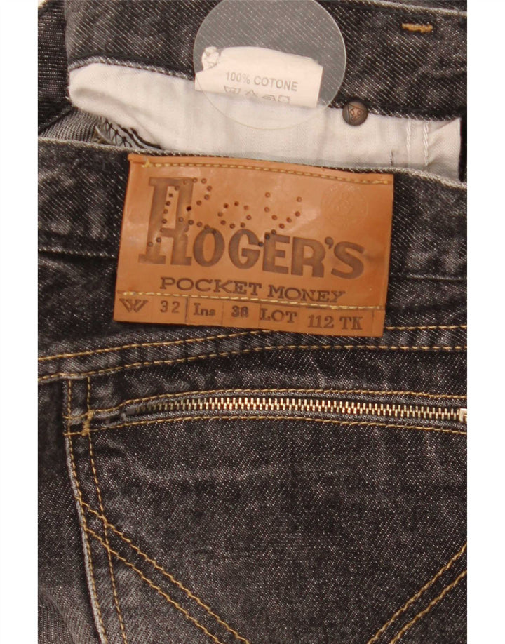 Calça jeans reta masculina Roy Rogers W32 L35 algodão cinza