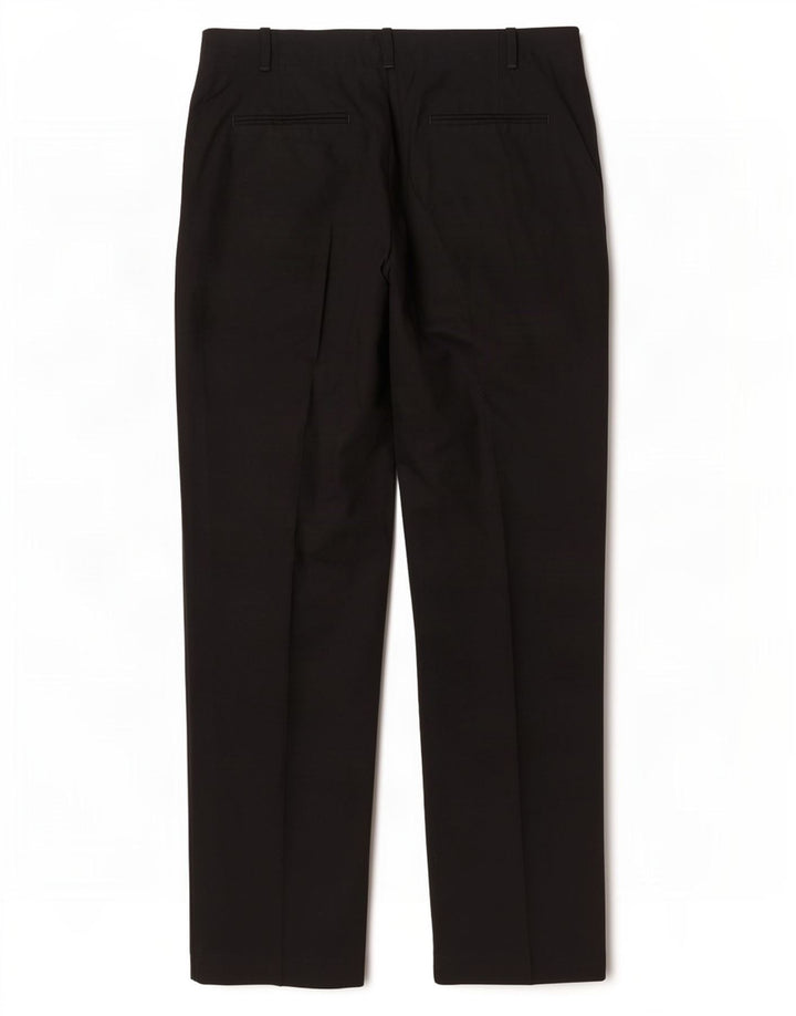 Calça feminina Zara de terno reto UE 42 grande W32 L34 poliéster preto
