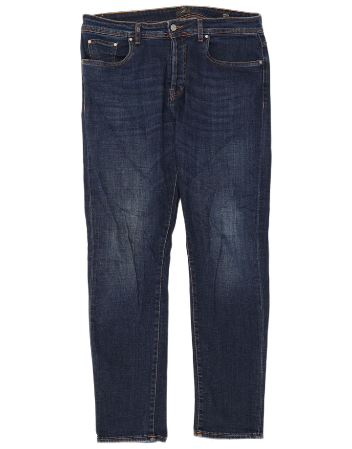LIU JO Masculino Regular Fit Jeans Reto W38 L32 Algodão Azul