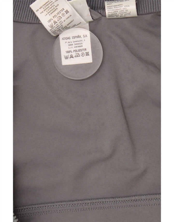 Adidas Mens Tracksuit Top Jacket UK 48/50 XL Cinza Poliéster