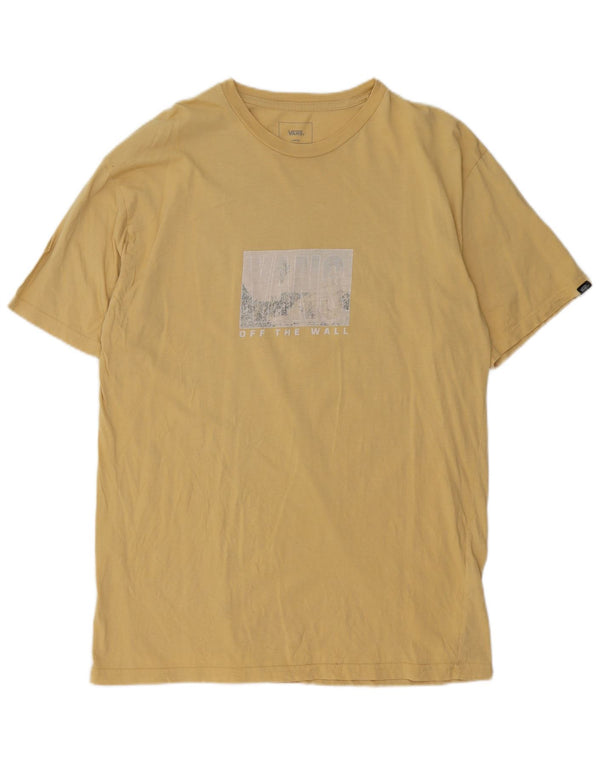 Camiseta Vans Masculina Classic Fit Graphic Top Grande Algodão Amarelo