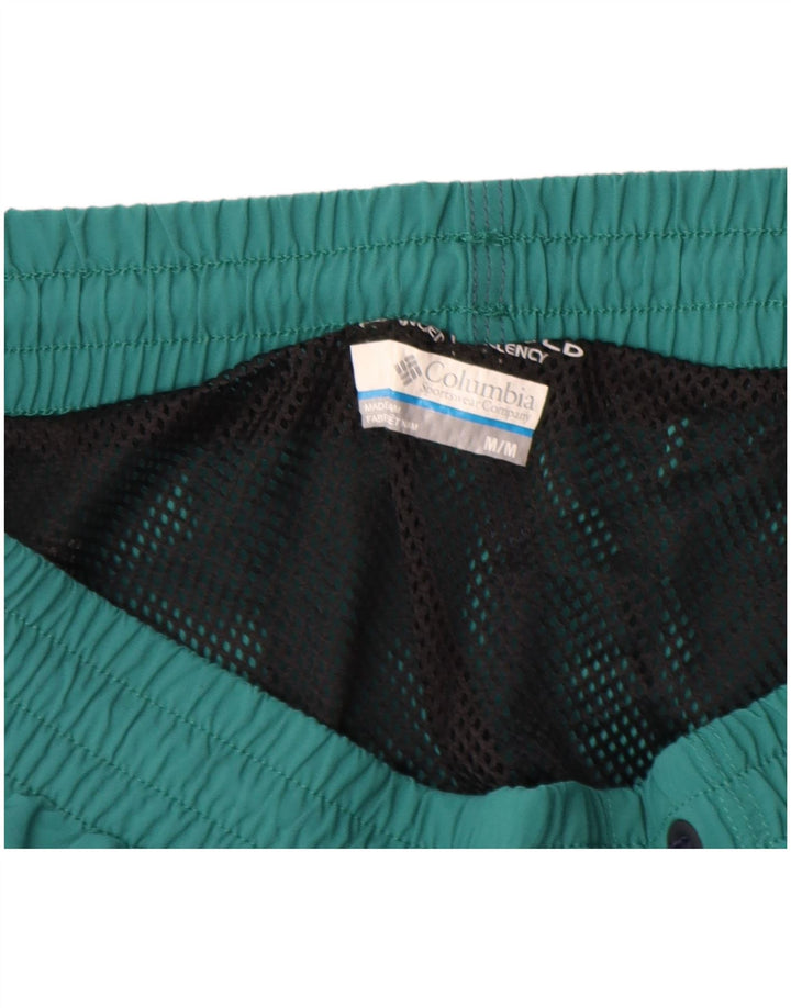 Shorts de natação masculino Columbia Omni-Shield médio azul marinho colorblock