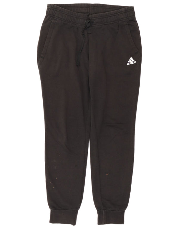 Calça de treino feminina Adidas Joggers UK 8/10 pequeno algodão preto