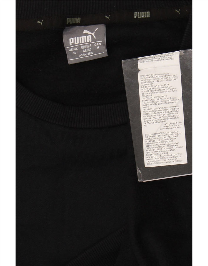 Puma moletom masculino jumper médio algodão preto