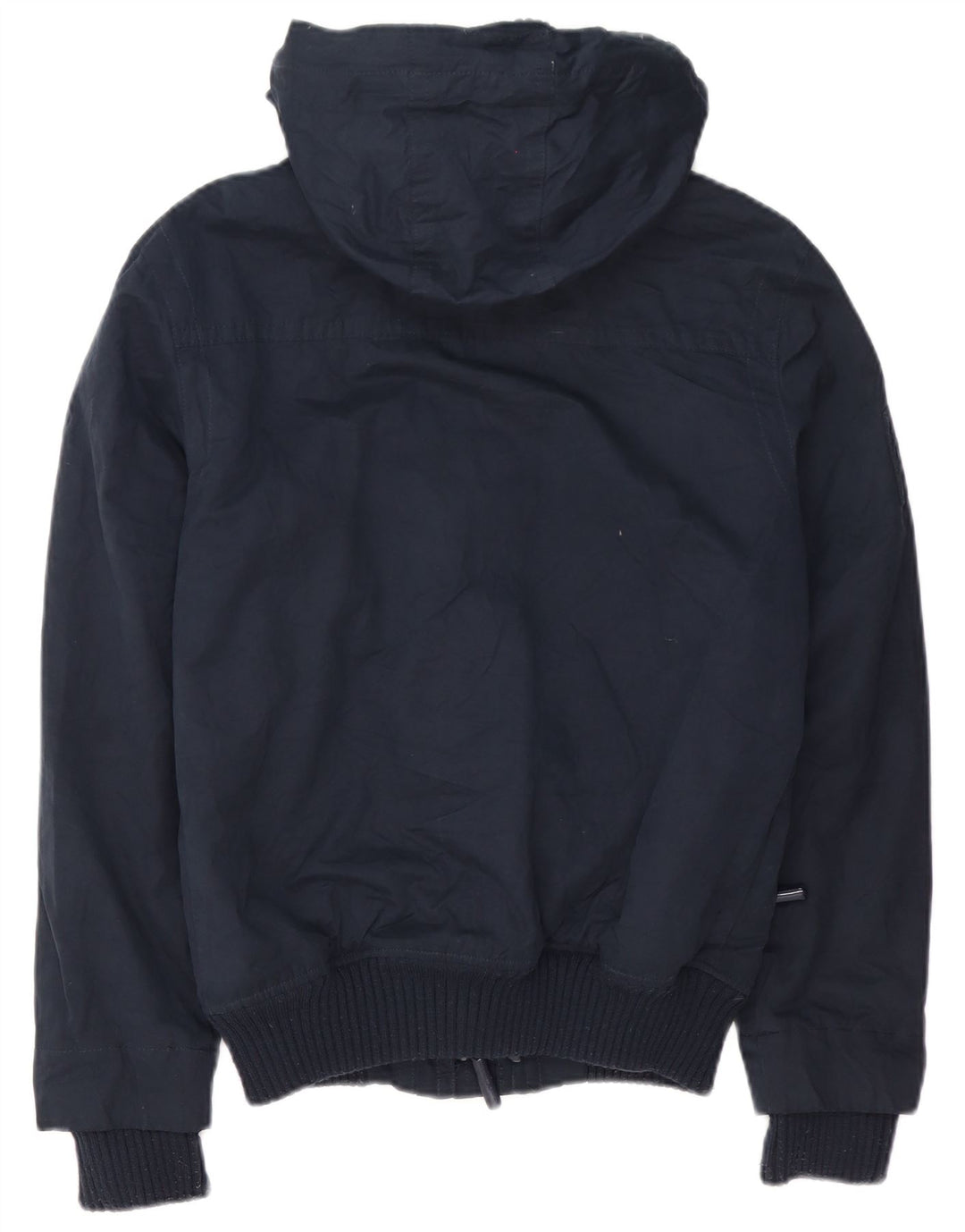 Jaqueta corta-vento masculina Superdry Windbomber com capuz Reino Unido 36 pequeno azul marinho