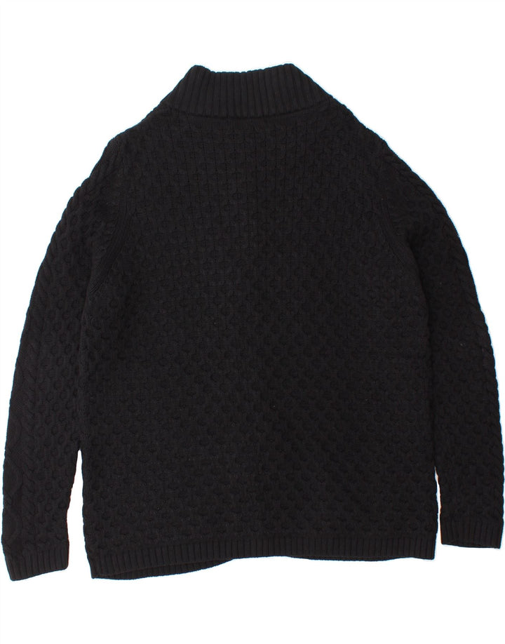 MARKS & SPENCER Womens Cardigan Sweater UK 18 XL  Black Cotton Vintage Marks & Spencer and Second-Hand Marks & Spencer from Messina Hembry 