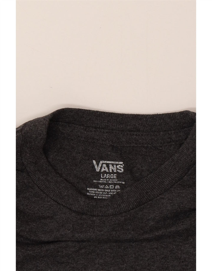 Camiseta VANS Meninos Graphic 12-13 Anos Grande Algodão Cinza
