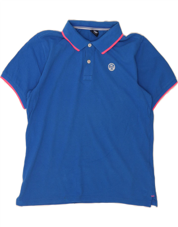 NORTH SAILS Mens Regular Fit Polo Shirt Medium Blue Cotton Vintage North Sails and Second-Hand North Sails from Messina Hembry 