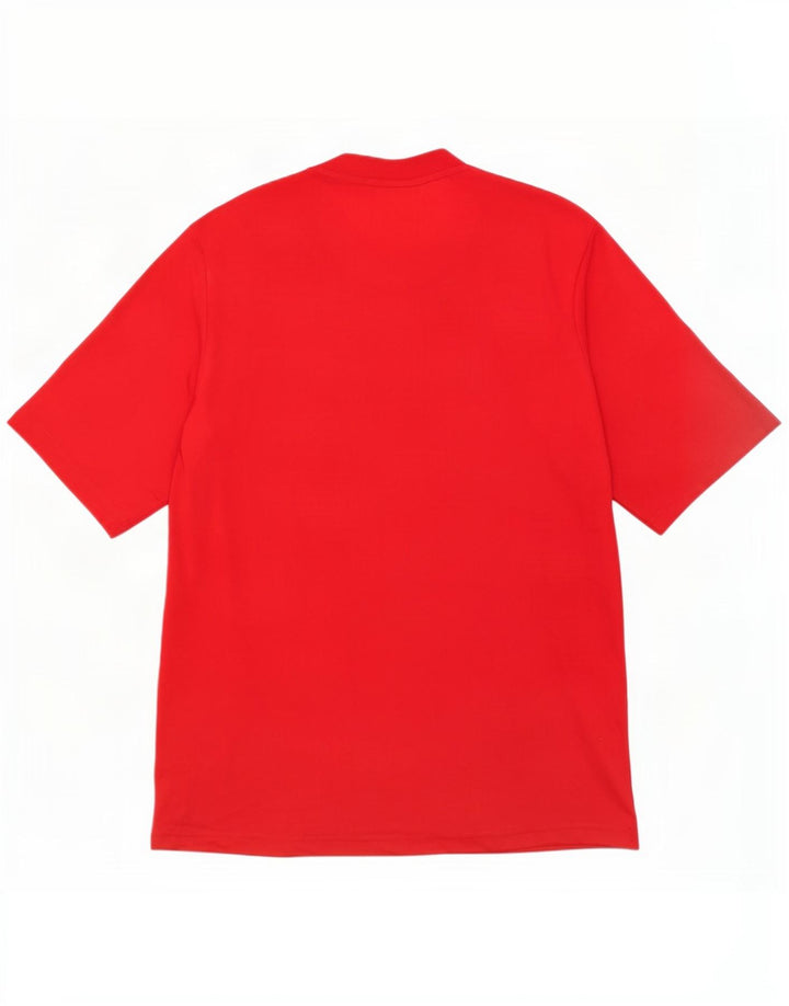 Adidas Mens Climalite Camiseta Top Médio Poliéster Vermelho