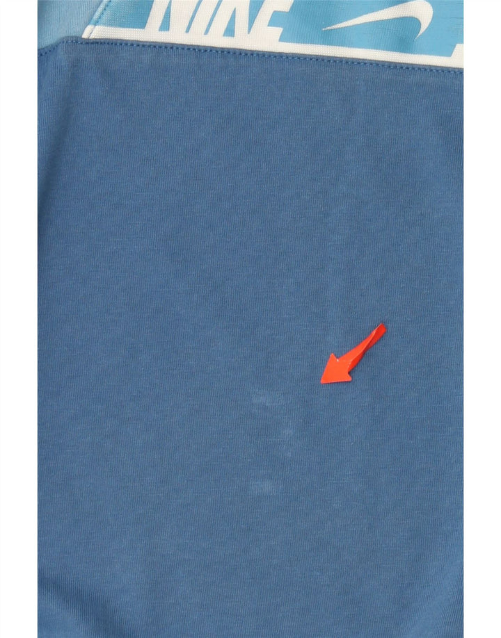 Camiseta Nike masculina gráfica Top médio algodão azul