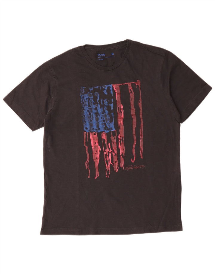 Camiseta masculina Jules com estampa gráfica cinza médio algodão