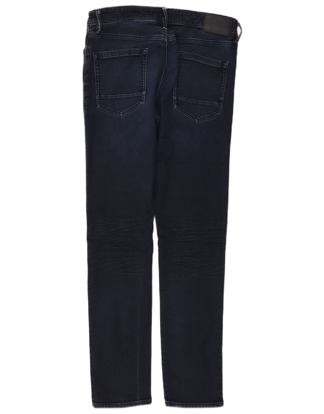 HUGO BOSS Masculino Charleston Skinny Jeans W36 L34 Azul Marinho Algodão