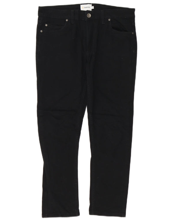 Calça masculina reta casual Farah W30 L25 algodão preto