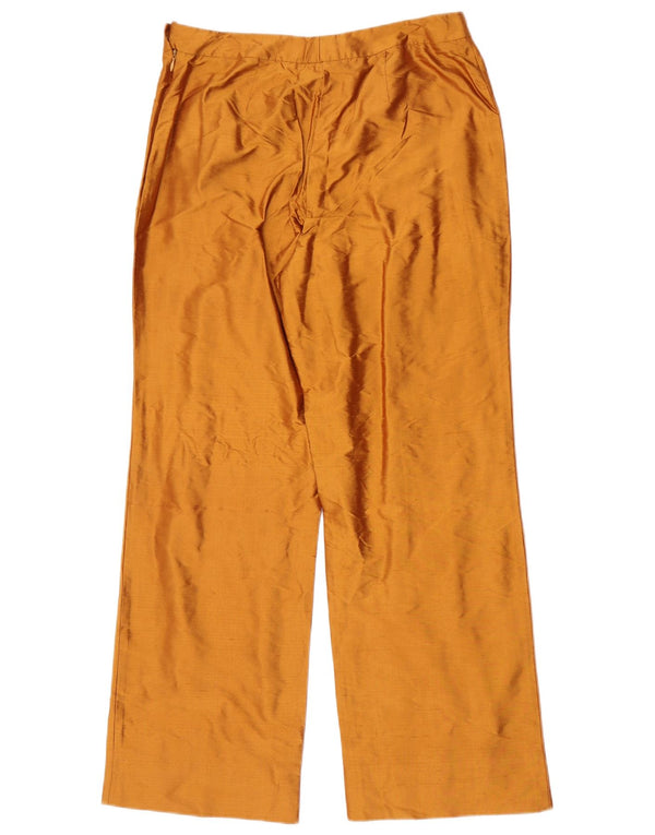 Calça feminina reta casual Luisa Spagnoli IT 46 grande W30 L30 laranja