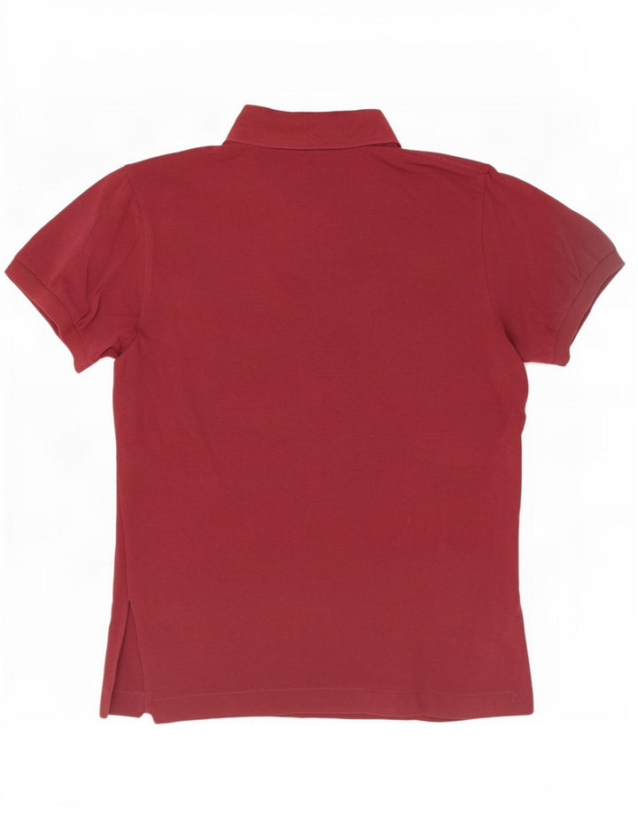 Camisa polo masculina Lacoste tamanho 4 médio algodão Borgonha