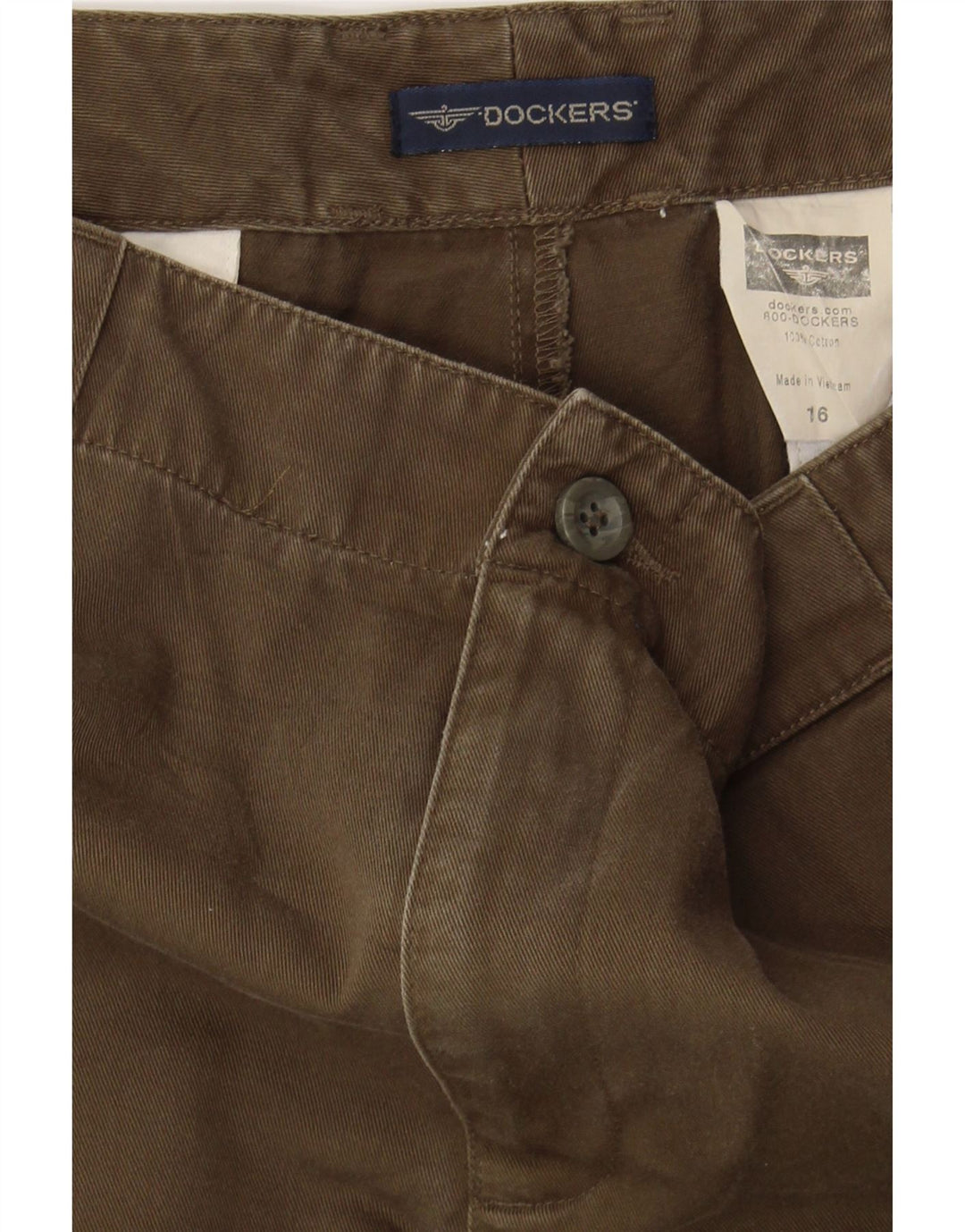 DOCKERS Womens Chino Shorts US 16 2XL W36 Brown Cotton Vintage Dockers and Second-Hand Dockers from Messina Hembry 
