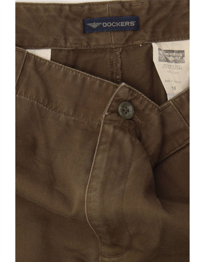 DOCKERS Womens Chino Shorts US 16 2XL W36 Brown Cotton Vintage Dockers and Second-Hand Dockers from Messina Hembry 