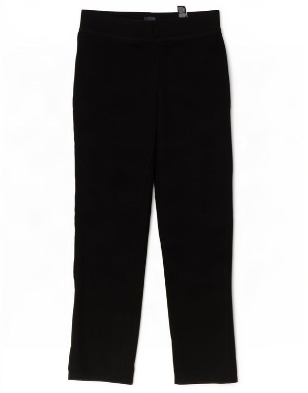 Calça reta feminina Marks & Spencer Reino Unido 16 grande algodão preto