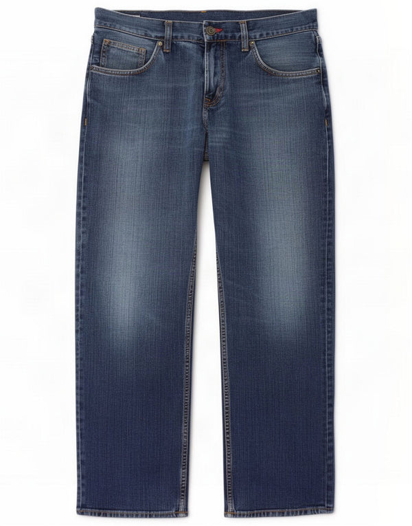 Tommy Hilfiger Mens Straight Jeans W34 L30 Azul Algodão