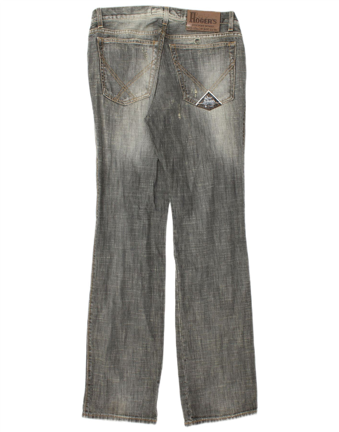 ROY ROGERS Calça jeans reta masculina W33 L36 algodão cinza