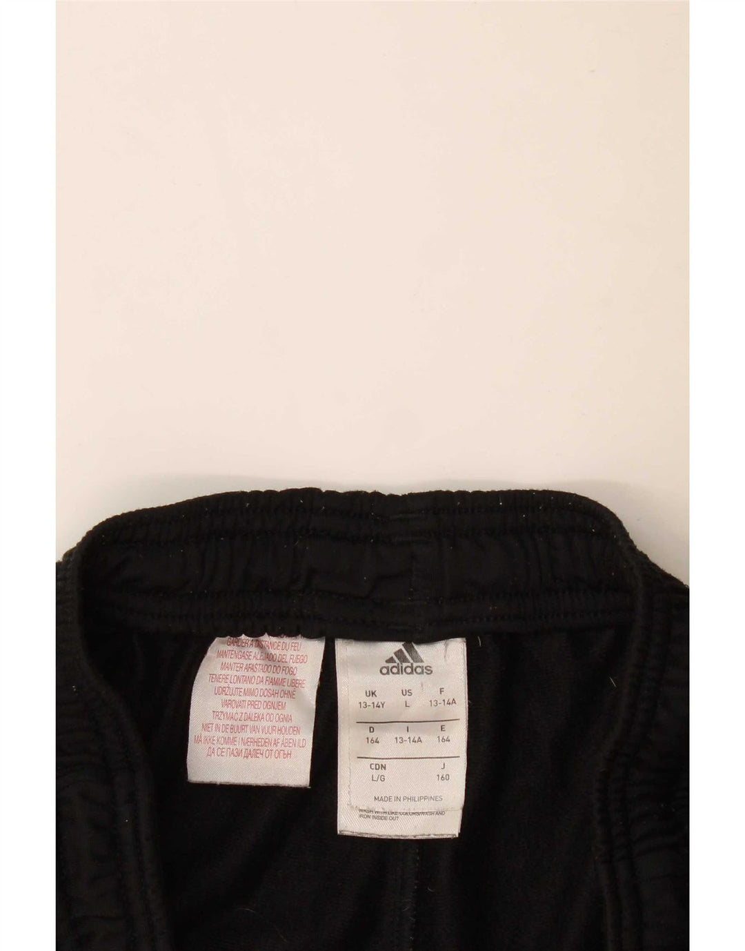 Calças de treino Adidas meninos 13-14 anos preto poliéster