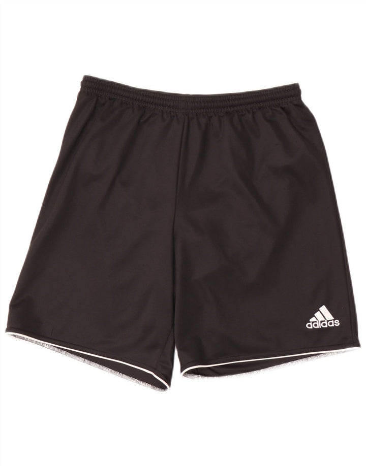 Shorts esportivos masculinos Adidas médio preto poliéster