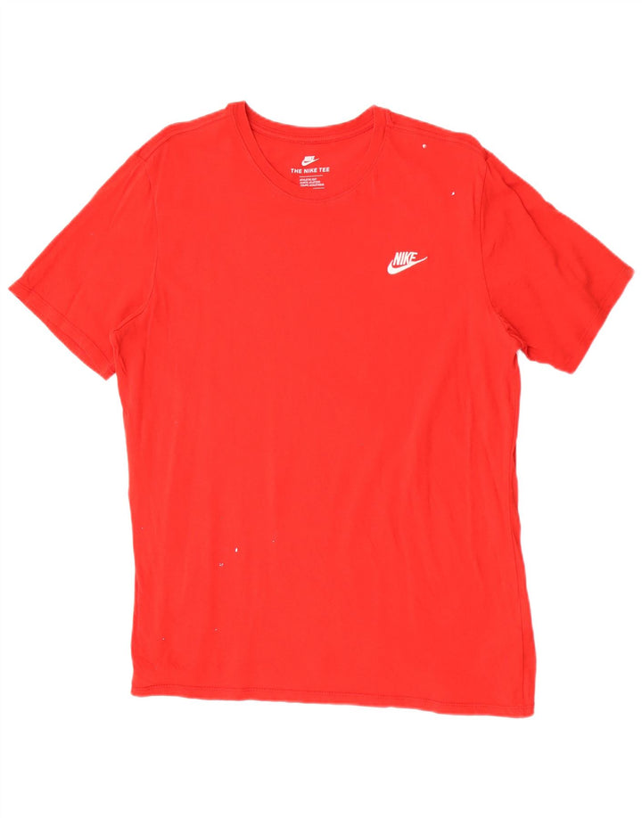 Camiseta masculina Nike Athletic Cut Top grande de algodão vermelho