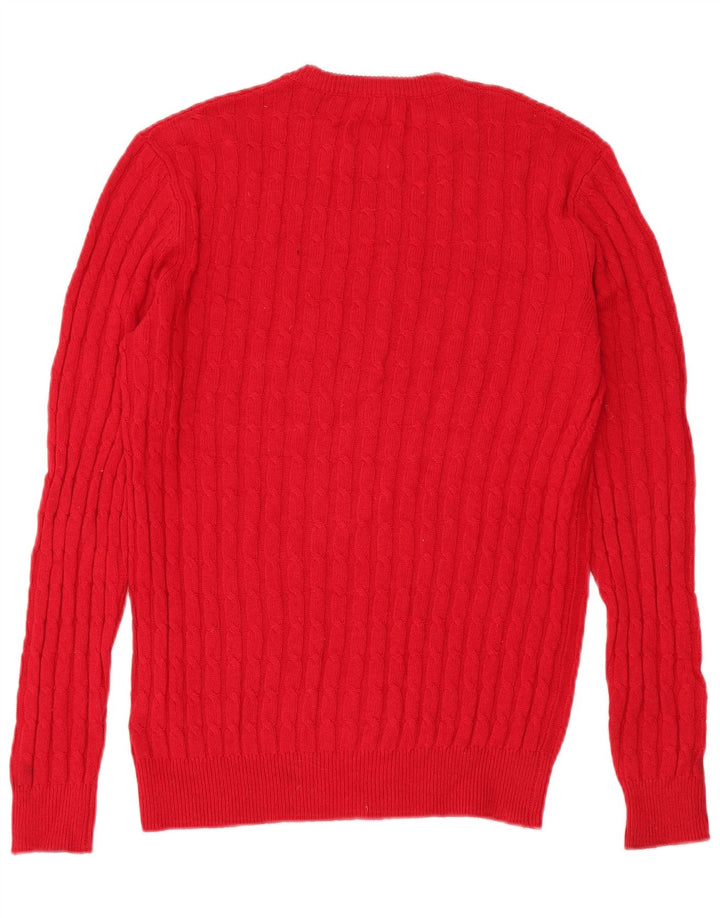 Suéter masculino Jack Wills com gola redonda e lã vermelha pequena