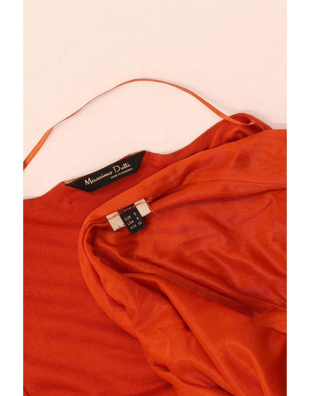 Vestido básico feminino Massimo Dutti Reino Unido 10 pequeno laranja
