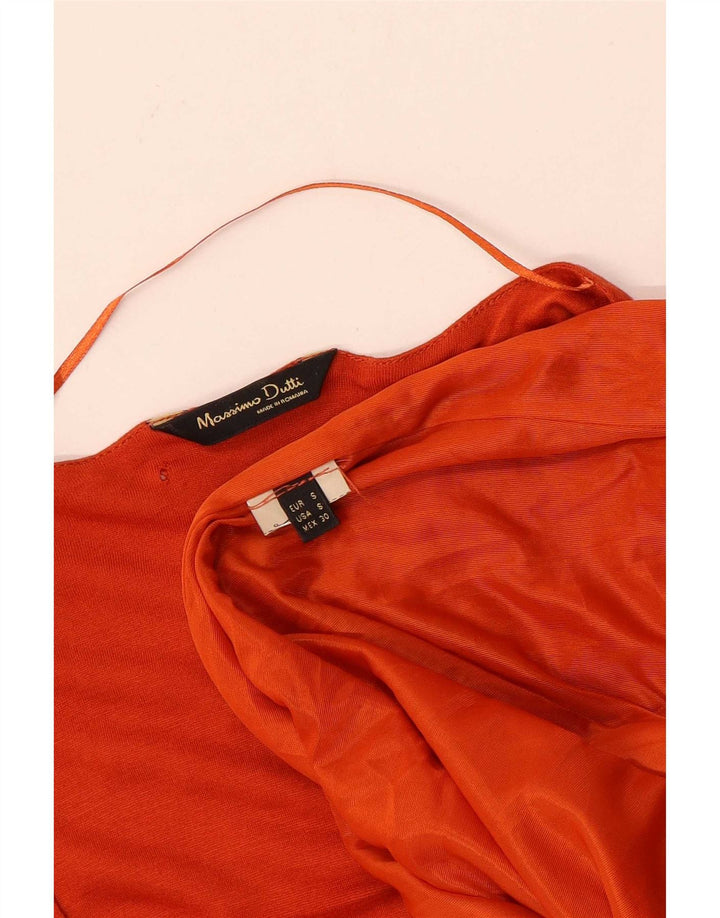 Vestido básico feminino Massimo Dutti Reino Unido 10 pequeno laranja