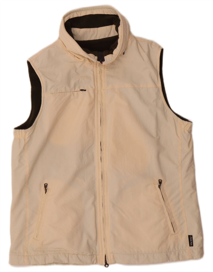 Think Pink Feminino Oversized Reversível Gilet IT 40 Pequeno Bege Poliamida