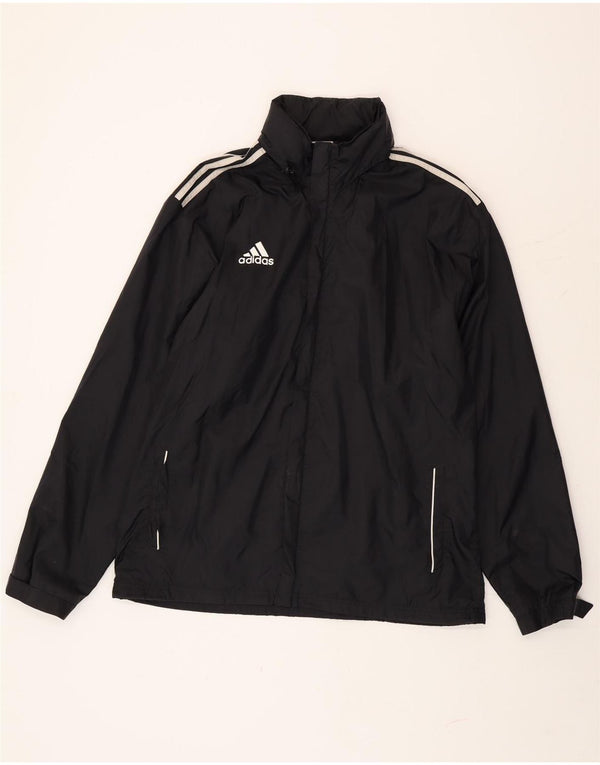 Adidas Mens Hooded Rain Jacket UK 48/50 XL Preto Nylon