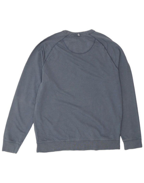 Fat Face Mens Gráfico Moletom Jumper Grande Algodão Azul