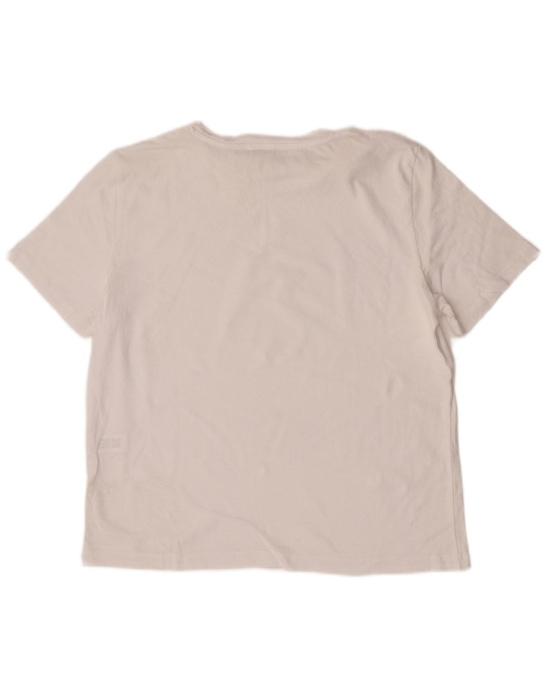 Camiseta feminina Zara UK 14 algodão branco médio