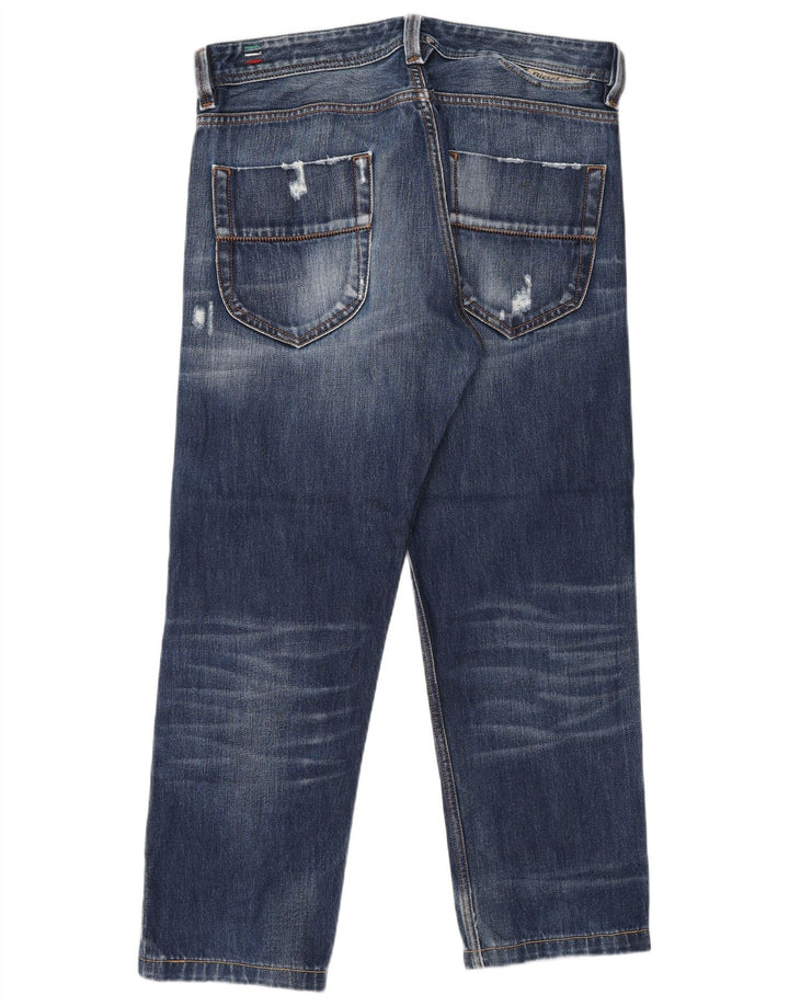 DIESEL Mens Heeven Distressed Jeans retos W32 L27 algodão azul
