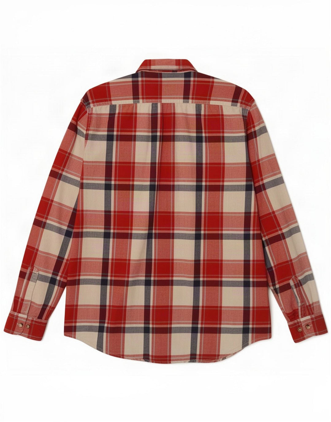 Wrangler Mens Shirt Medium Red Check Cotton