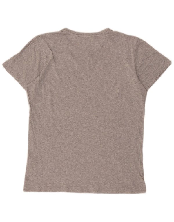 Diesel Mens Graphic T-Shirt Top Medium Grey Flecked Cotton