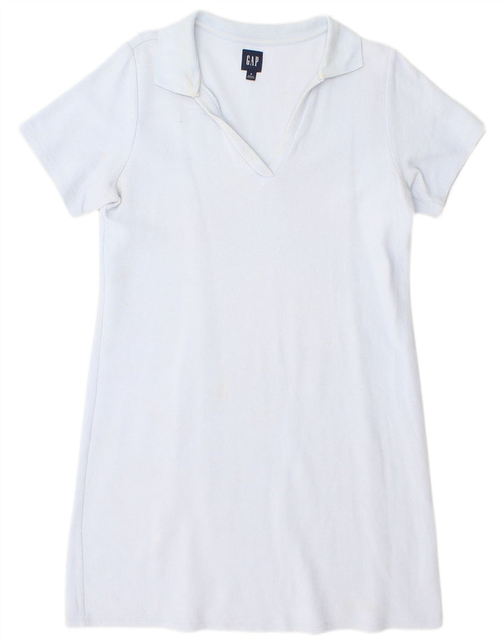 Vestido polo feminino grande da Gap Reino Unido 10 algodão azul pequeno