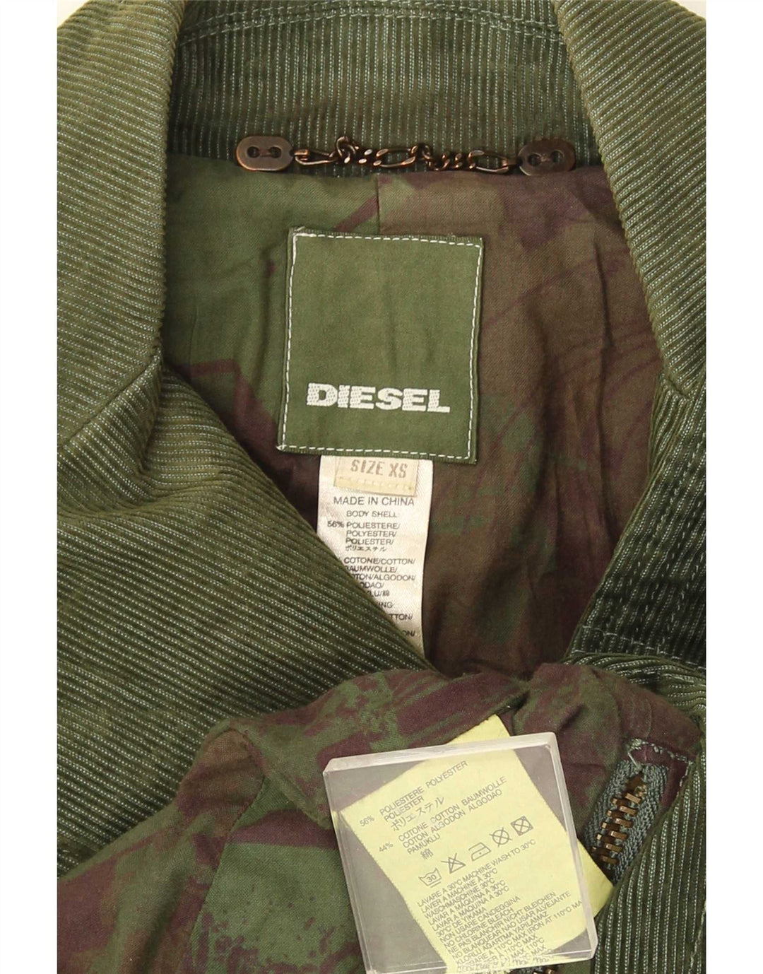 Jaqueta Blazer Feminina Diesel Double Breasted UK 6 XS Verde Poliéster