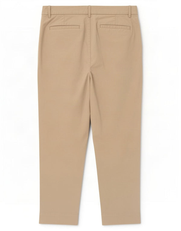 Calça Chino Feminina Marks & Spencer Reino Unido 20 2XL W38 L26 Algodão Bege