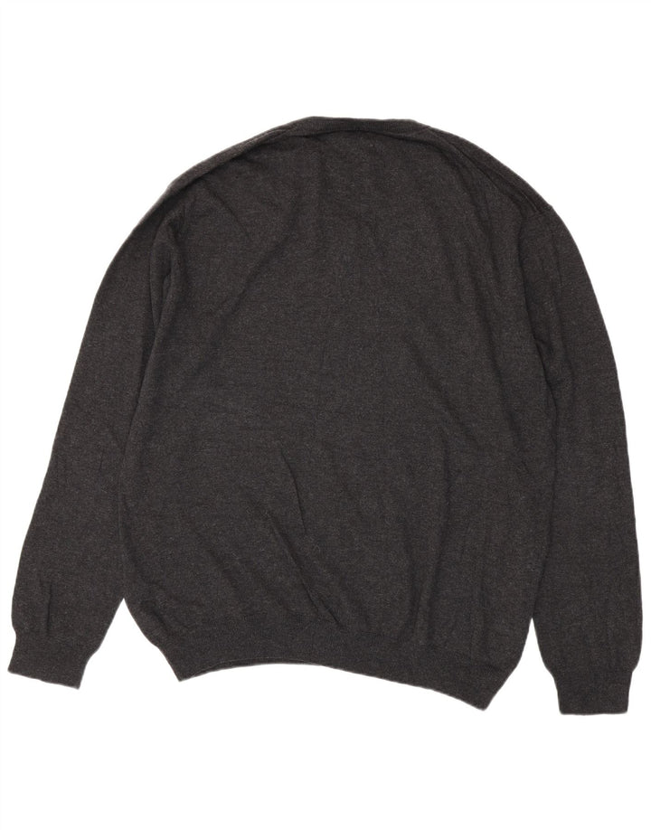 Suéter masculino Gant com decote em V 2XL algodão cinza